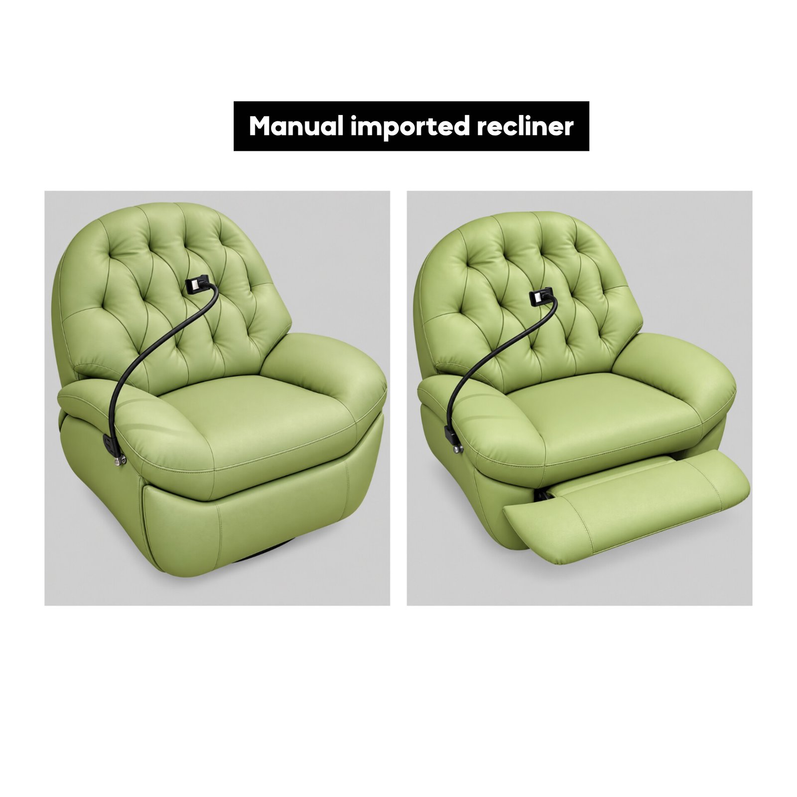 Manual imported recliner