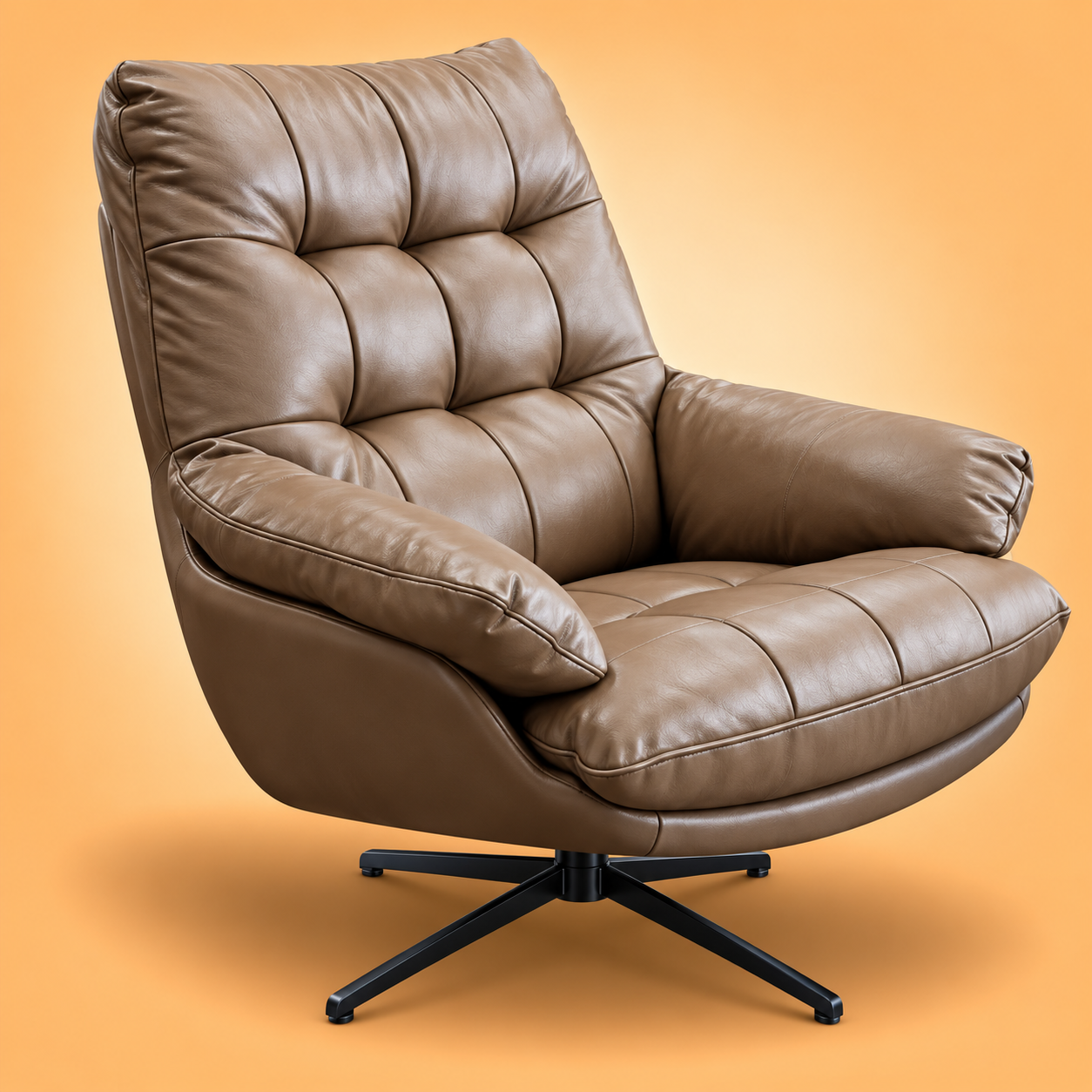 Button leisure chairs dark brown