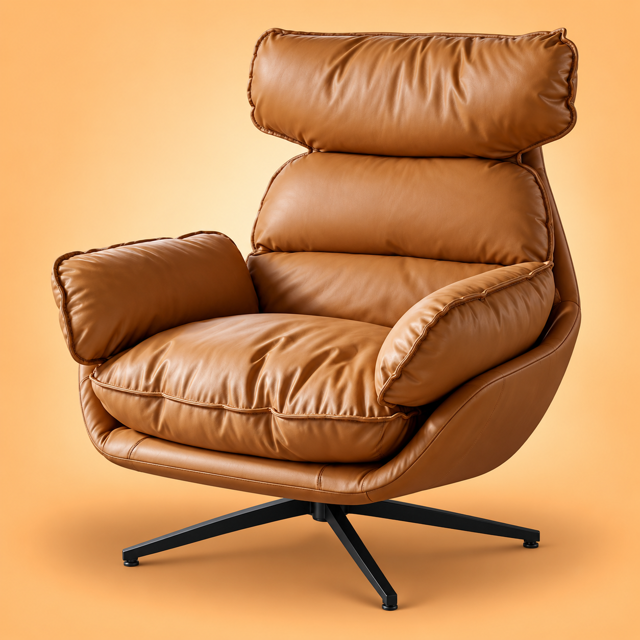 Light orange leisure chair