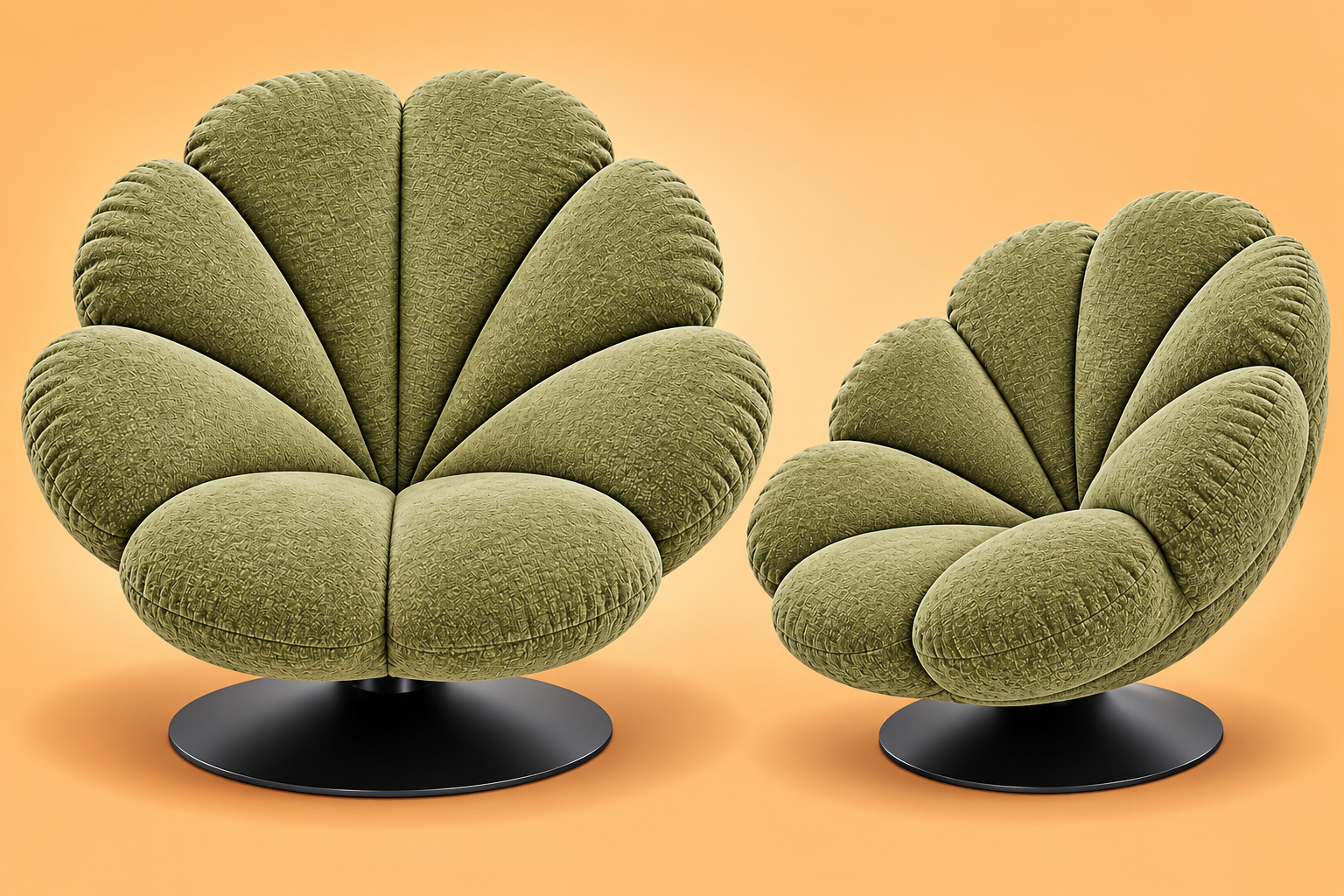 Fabric leisure flower chair