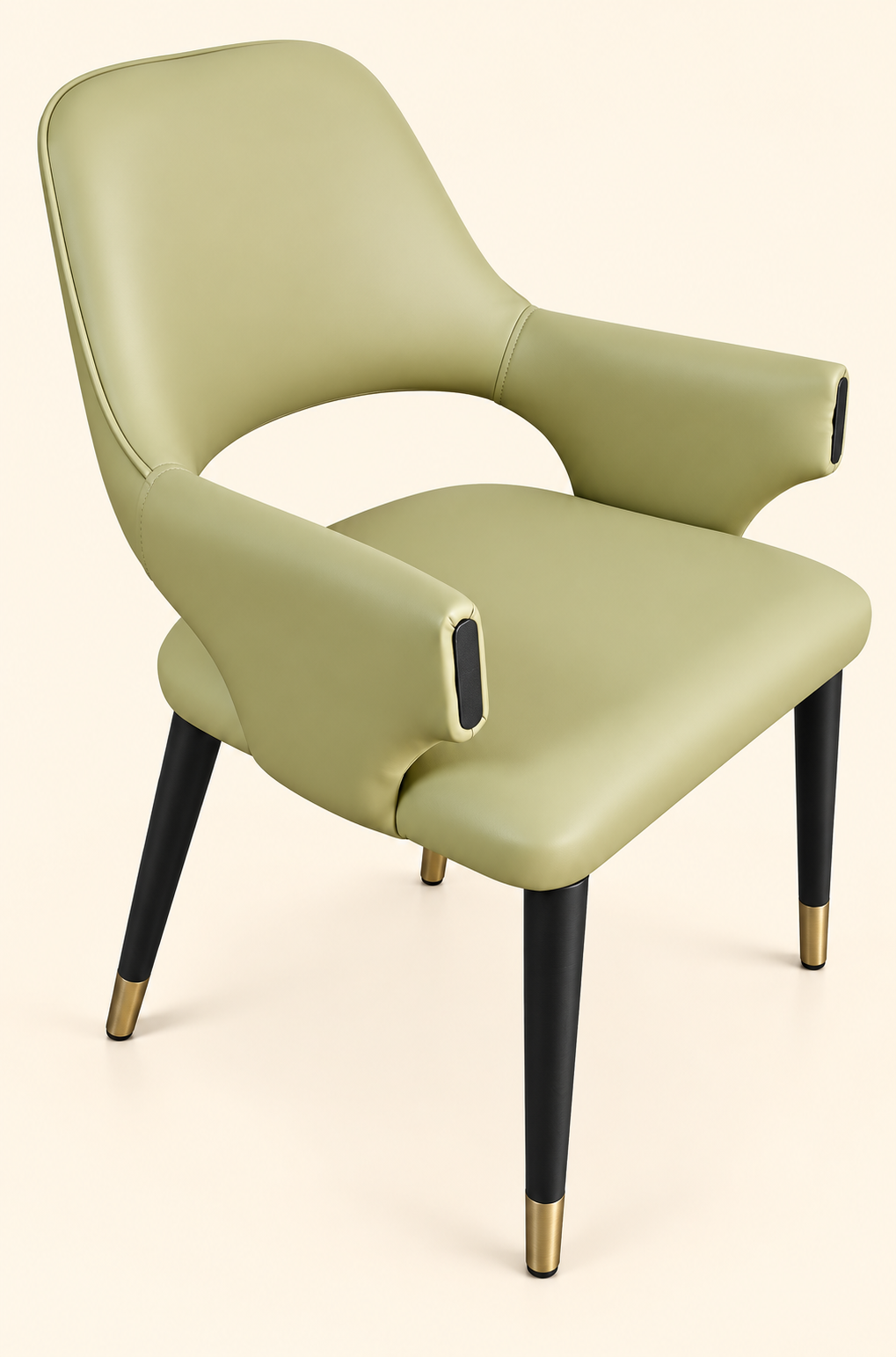 Green leather dining