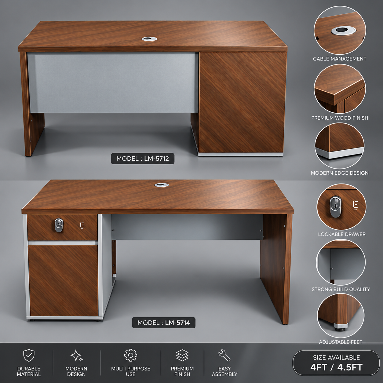 Office table (4ft | 4.5 ft)